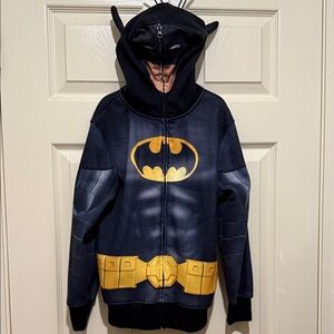 Batman Black and Gold Kids Superhero Costume Hoodie